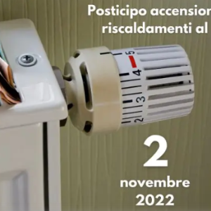 Posticipo accensione riscaldamento al 2 novembre