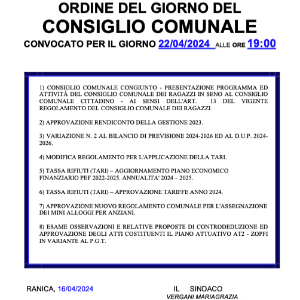 Convocazione del C.C. 