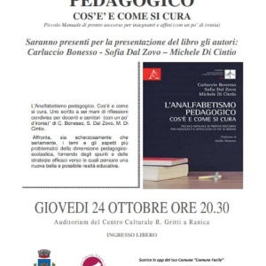 Presentazione del libro "L'analfabetismo pedagogico -  cos'è e come si cura"