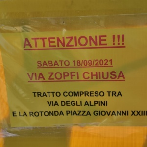 Via Zopfi chiusa