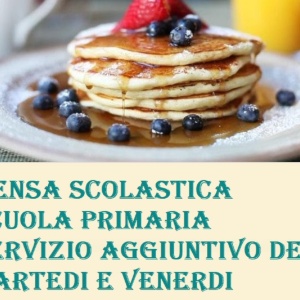Iscrizioni mensa scolastica scuola primaria. Servizio aggiuntivo