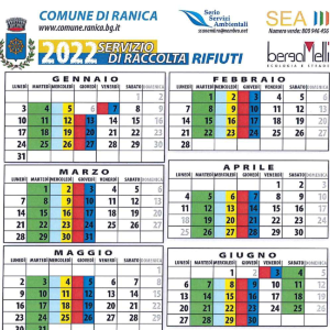 Calendario raccolta rifiuti porta a porta 2022