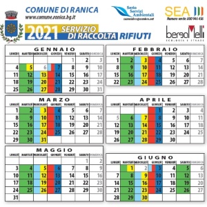 Calendario raccolta rifiuti porta a porta